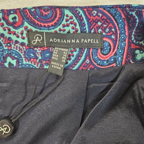 Adrianna Papell Purple Floral Pencil Skirt size 10 Jam Color - Picture 4 of 9